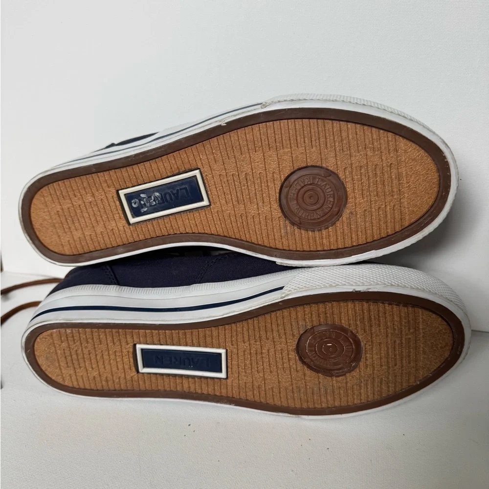 Lauren Ralph Lauren Men's Sneakers in Navy and Tan